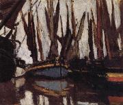 Claude Monet Fishing Boats Sweden oil painting artist